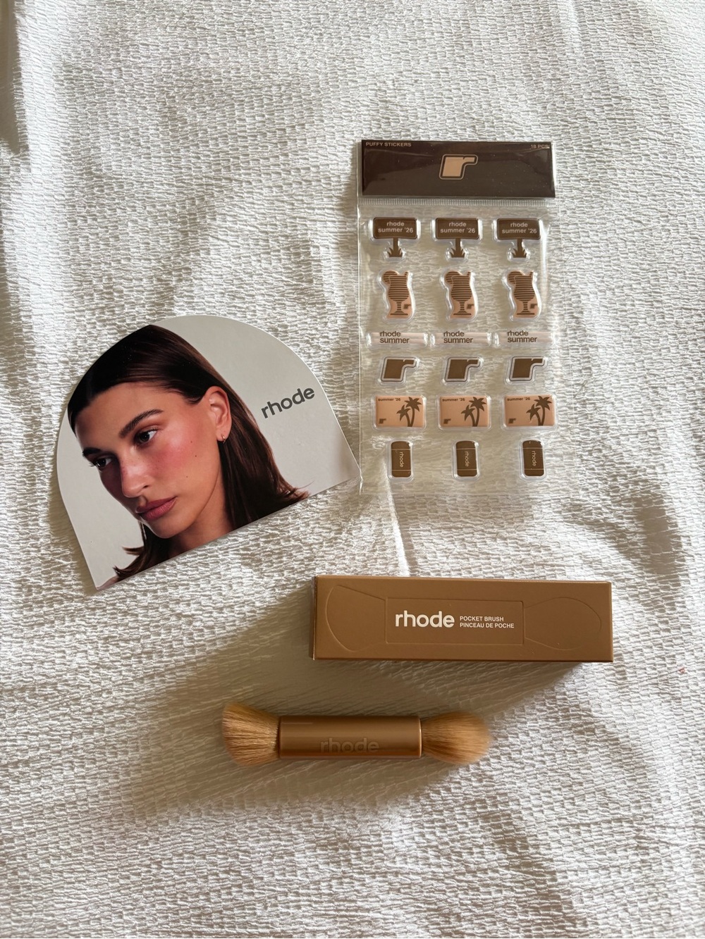 RHODE Double-Ended Pocket Brush in Warm Tan